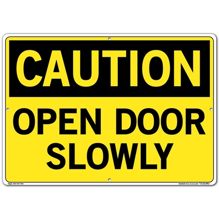 Vestil Aluminum Sign, 14-1/2" H, 20-1/2" W, Aluminum, Rectangle, English, SI-C-14-E-AL-040 SI-C-14-E-AL-040